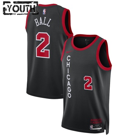 NBA Børn Trøje Chicago Bulls Lonzo Ball 2023-24 Nike City Edition Sort Swingman